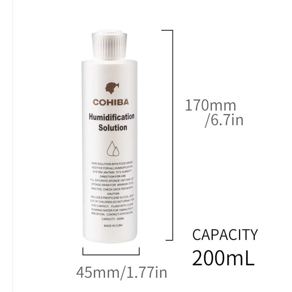 200ml Humidor Solution for Cigar Storage Box Propylene Glycol Humidifier for Medium & Large Humidors