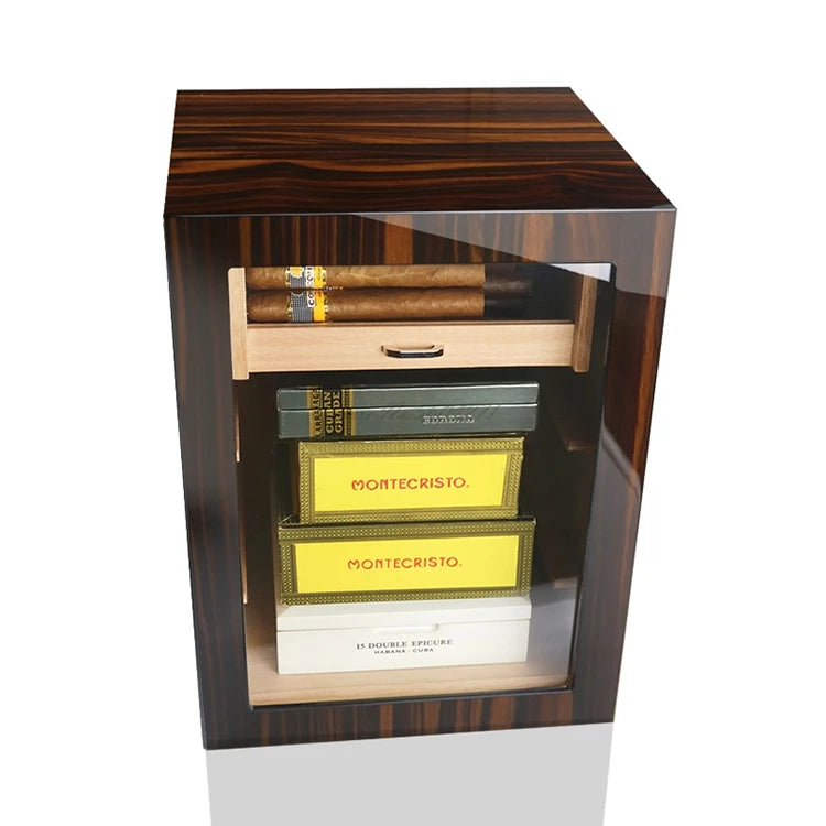 295x280x400mm Cedar Wood Cigar Humidor Large-Capacity 130-150 Cigars Case Professional Piano Paint 3-Layer Storage Cabinet