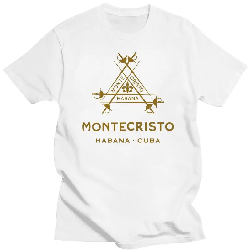 MONTECRISTO Cuba Premium Cigars Est-1935 T-Shirt Unisex Multi Color Short Sleeve Cool T Shirt.