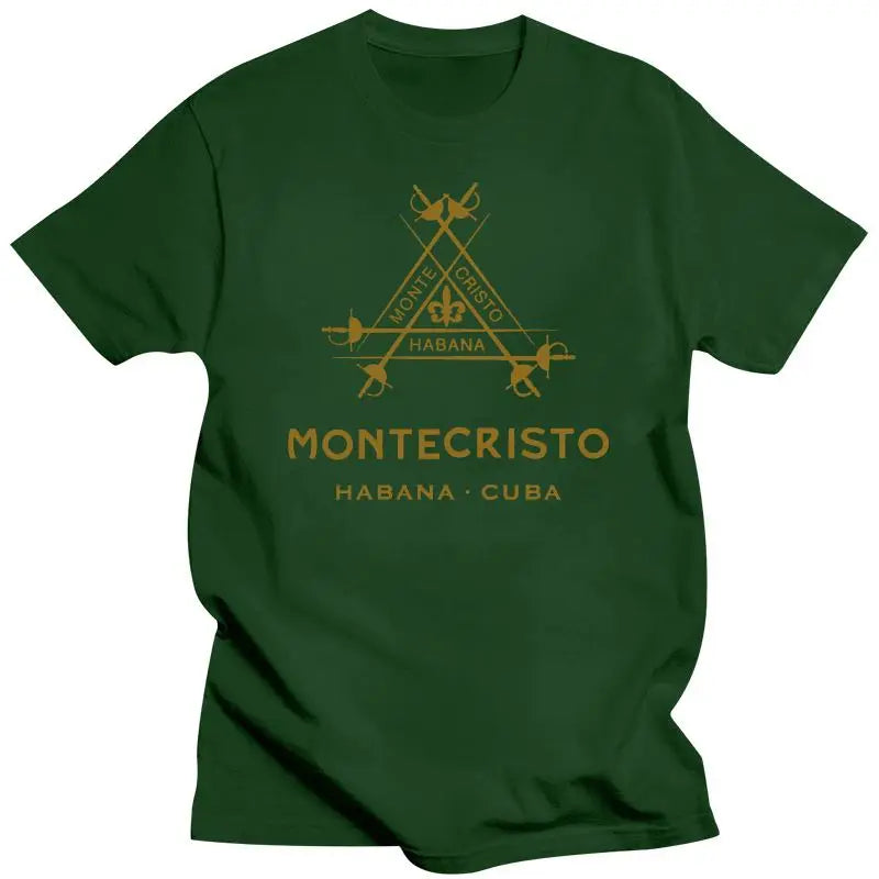 MONTECRISTO Cuba Premium Cigars Est-1935 T-Shirt Unisex Multi Color Short Sleeve Cool T Shirt.