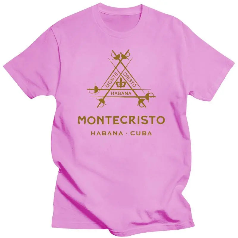 MONTECRISTO Cuba Premium Cigars Est-1935 T-Shirt Unisex Multi Color Short Sleeve Cool T Shirt.