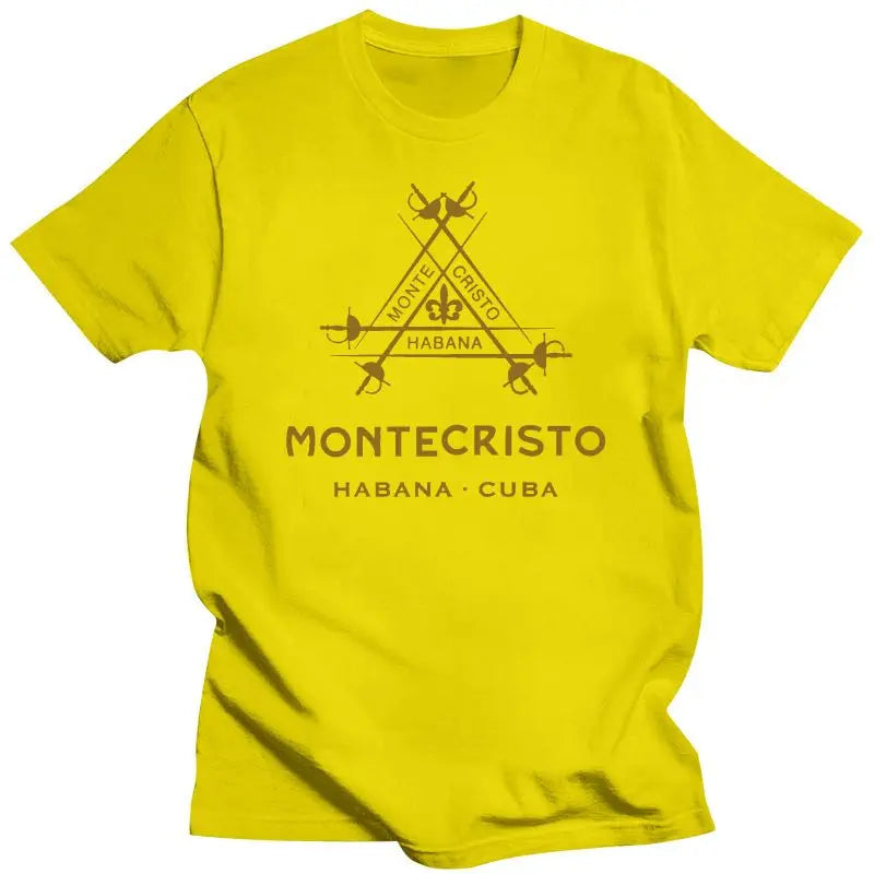 MONTECRISTO Cuba Premium Cigars Est-1935 T-Shirt Unisex Multi Color Short Sleeve Cool T Shirt.