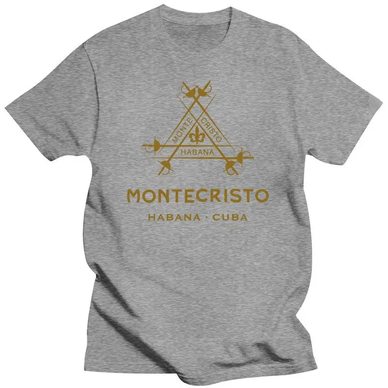 MONTECRISTO Cuba Premium Cigars Est-1935 T-Shirt Unisex Multi Color Short Sleeve Cool T Shirt.