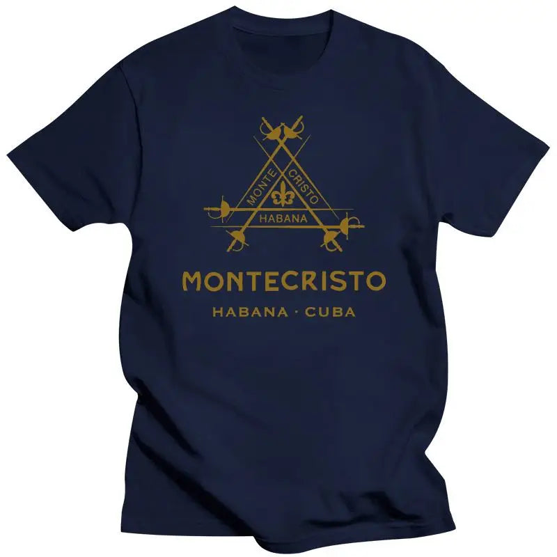 MONTECRISTO Cuba Premium Cigars Est-1935 T-Shirt Unisex Multi Color Short Sleeve Cool T Shirt.