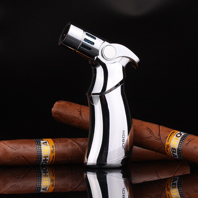 Luxurious JOBON Powerful Triple Torch Lighter Cigar Jet Turbo Cigar Lighter Windproof Lighter 1300 C