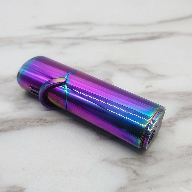 Beautiful Multi Color Jobon Metal Gas Flint Lighter Jet Butane Grinding Wheel Three Torch Turbo Cigar Lighter.