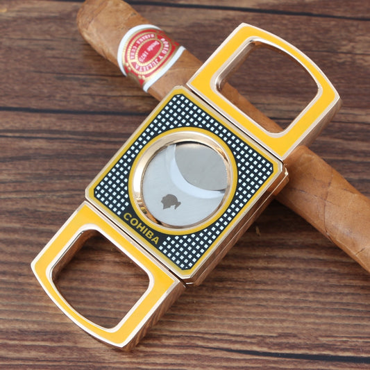 COHIBA Luxury Metal Cigar Cutter Elegantly Designed To Match The Popular Cigar Label.