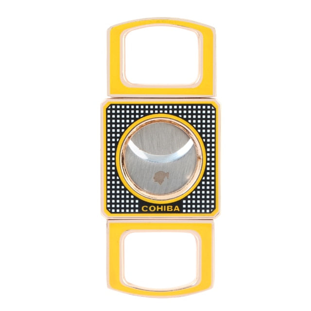 COHIBA Luxury Metal Cigar Cutter Elegantly Designed To Match The Popular Cigar Label.