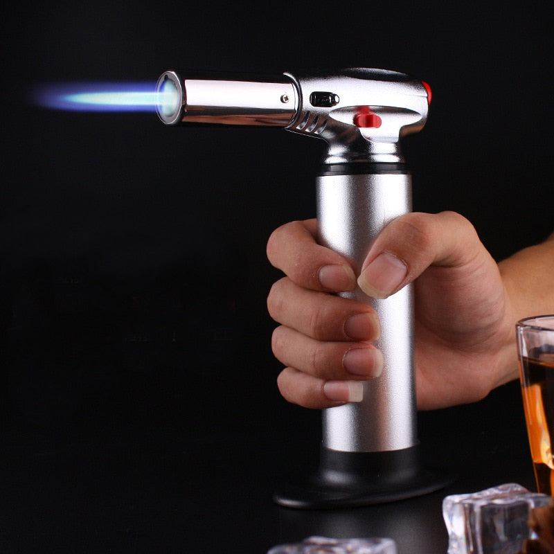 Cigar Torch Indoor Outdoor Lighter Spray Gun Gas Jet Windproof Lighter Turbo Butane Cigar Torch 1300 C