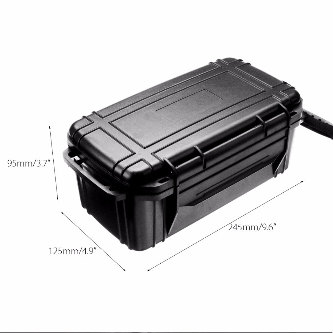 Mayitr Black Waterproof Humidifier Portable Cigar Humidor Box / For Home Or Travel Dust-Proof Shock Proof Cigar Accessory