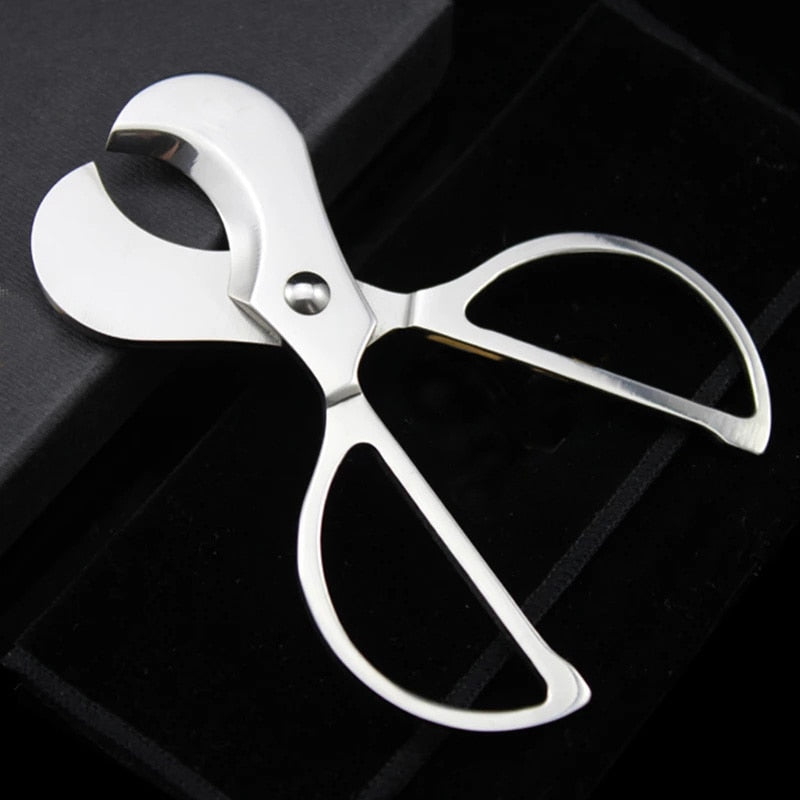 1Pc Cohiba Classic Stainless Steel Cigar Scissors Silver Round Cutter Head Guillotine Knife Smoking Accessories