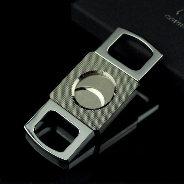 COHIBA Luxury Metal Cigar Cutter Elegantly Designed To Match The Popular Cigar Label.