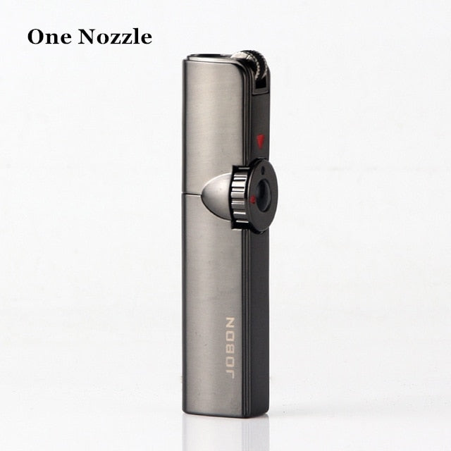 Jobon One Triple Torch Lighter Metal Windproof Gas Butane Jet Flint 3 Nozzles Turbo.