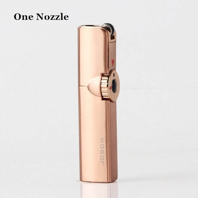 Jobon One Triple Torch Lighter Metal Windproof Gas Butane Jet Flint 3 Nozzles Turbo.