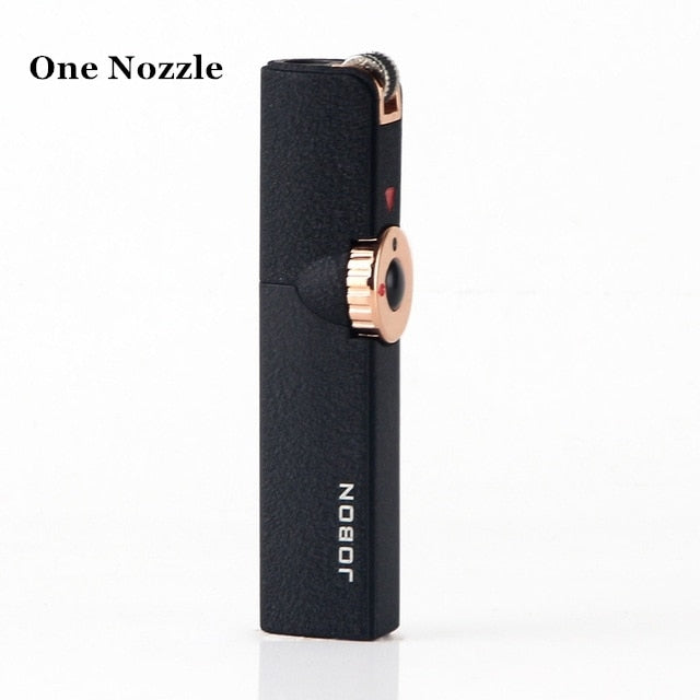 Jobon One Triple Torch Lighter Metal Windproof Gas Butane Jet Flint 3 Nozzles Turbo.