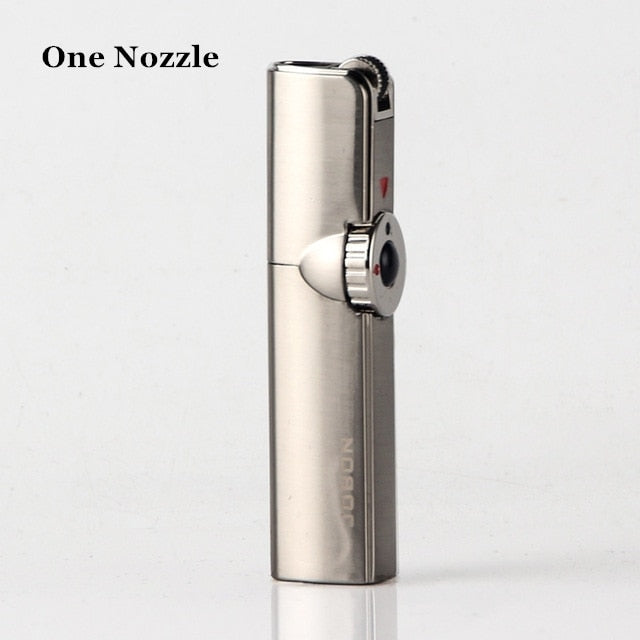 Jobon One Triple Torch Lighter Metal Windproof Gas Butane Jet Flint 3 Nozzles Turbo.