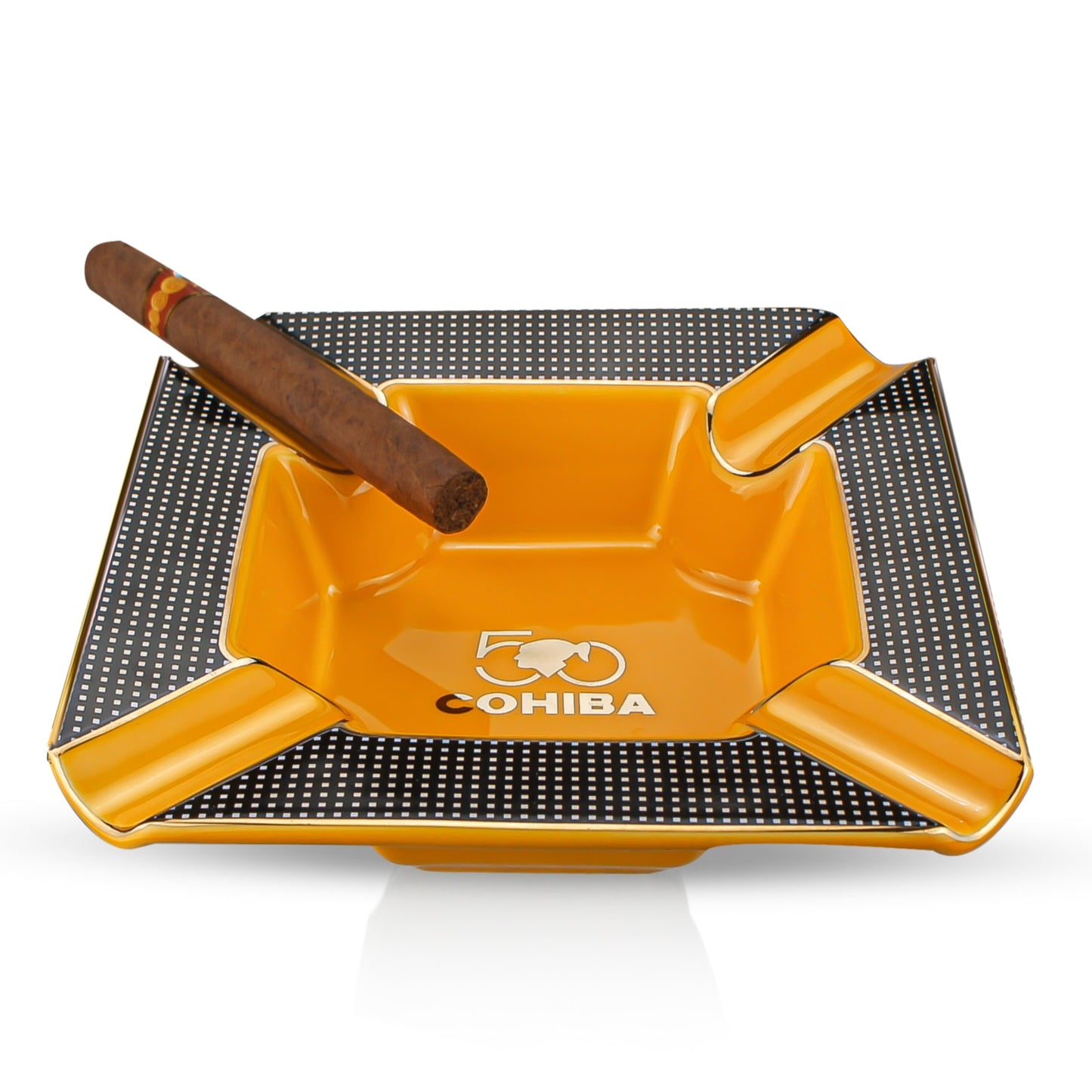 COHIBA Cigar Ashtray Large Outdoor Indoor Cigar Ashtray 4 Ciagr Holder Ashtray.