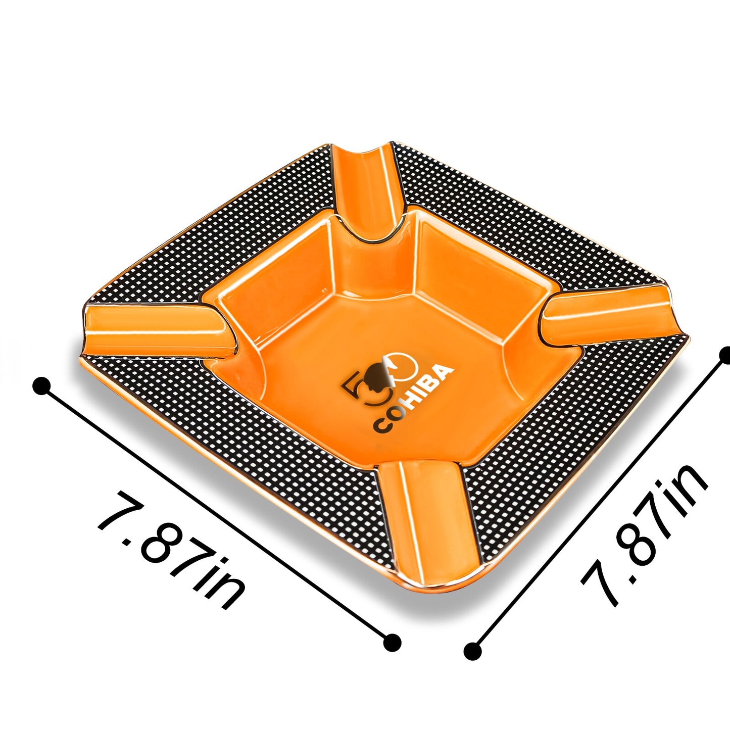 COHIBA Cigar Ashtray Large Outdoor Indoor Cigar Ashtray 4 Ciagr Holder Ashtray.