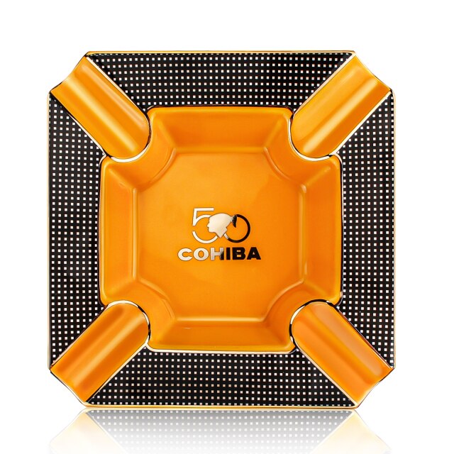 COHIBA Cigar Ashtray Large Outdoor Indoor Cigar Ashtray 4 Ciagr Holder Ashtray.