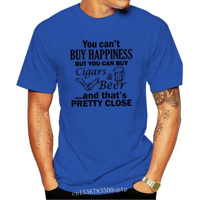 Colorful Design "You Can Buy Cigars And Beer" T-Shirt.