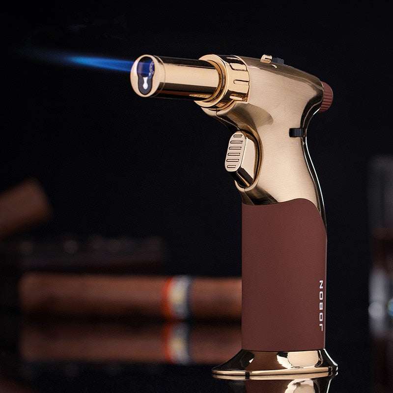 Cigar Torch 2021 By "JOBON" High Temperature Jet Torch Flame Gun Indoor Outdoor Gas Windproof Cigar Lighter.