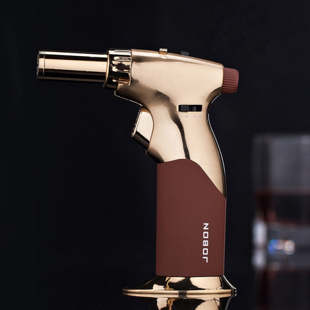 Cigar Torch 2021 By "JOBON" High Temperature Jet Torch Flame Gun Indoor Outdoor Gas Windproof Cigar Lighter.