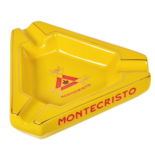 MONTECRISTO Cigar Astray Triangle Ceramic Cool Designs 3 Cigar Holder For Home Office Or Business Indoor Outdoor.