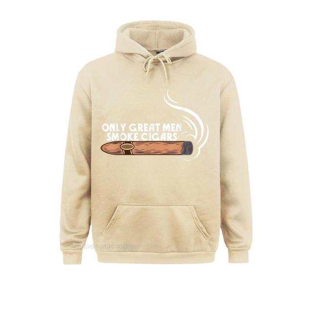 Hoodie Humor Funny Cigar Smoker Anime Hoodie "Only Great Men Smoke Cigars" Ostern Day Anime Sweatshirt.