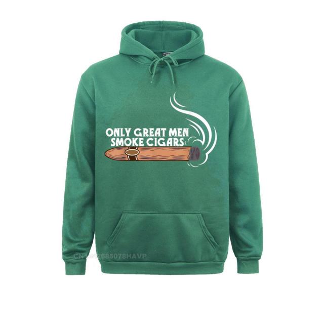 Hoodie Humor Funny Cigar Smoker Anime Hoodie "Only Great Men Smoke Cigars" Ostern Day Anime Sweatshirt.