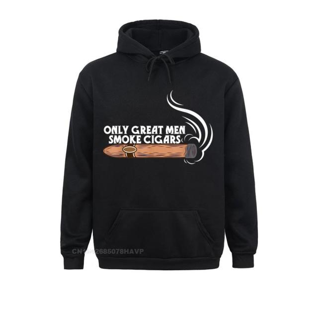 Hoodie Humor Funny Cigar Smoker Anime Hoodie "Only Great Men Smoke Cigars" Ostern Day Anime Sweatshirt.