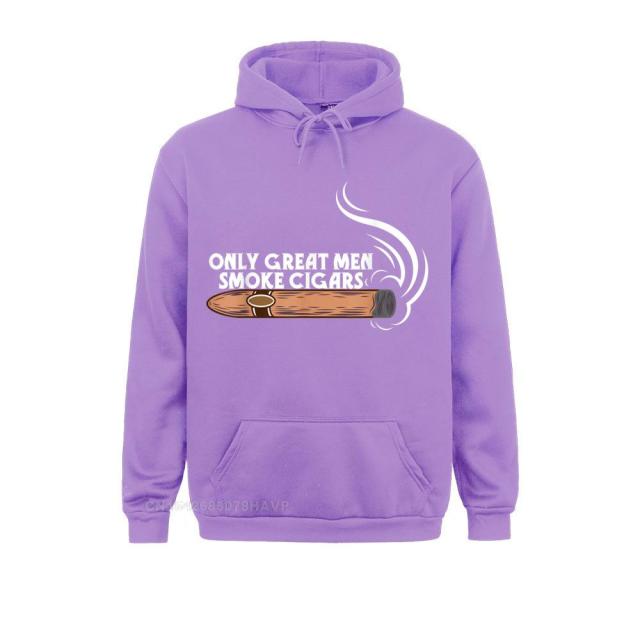 Hoodie Humor Funny Cigar Smoker Anime Hoodie "Only Great Men Smoke Cigars" Ostern Day Anime Sweatshirt.