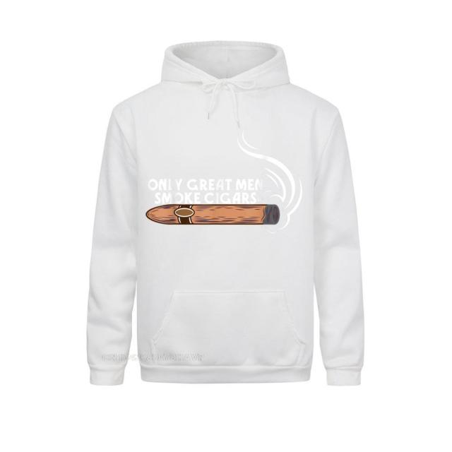 Hoodie Humor Funny Cigar Smoker Anime Hoodie "Only Great Men Smoke Cigars" Ostern Day Anime Sweatshirt.