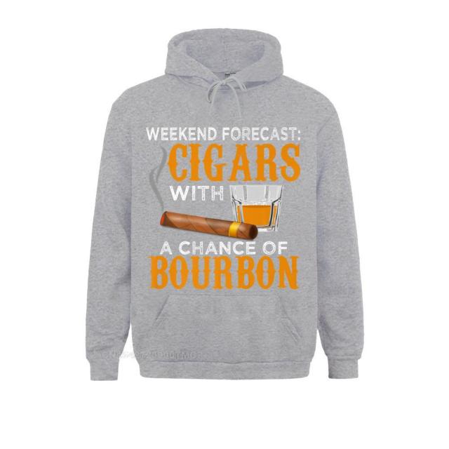 Hoodie Humor "Weekend Forecast: Cigars With A Chance Of Bourbon" Cigar For Men And Women New Arrival Multiple Colors.