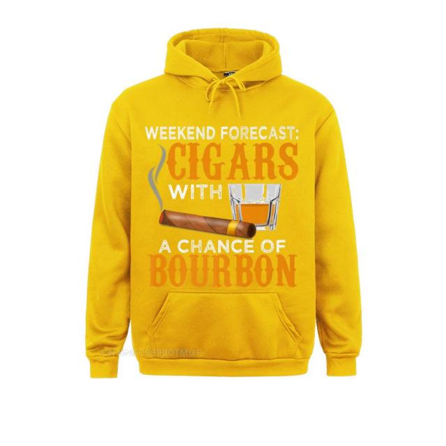 Hoodie Humor "Weekend Forecast: Cigars With A Chance Of Bourbon" Cigar For Men And Women New Arrival Multiple Colors.