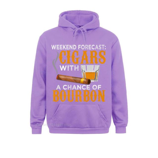 Hoodie Humor "Weekend Forecast: Cigars With A Chance Of Bourbon" Cigar For Men And Women New Arrival Multiple Colors.