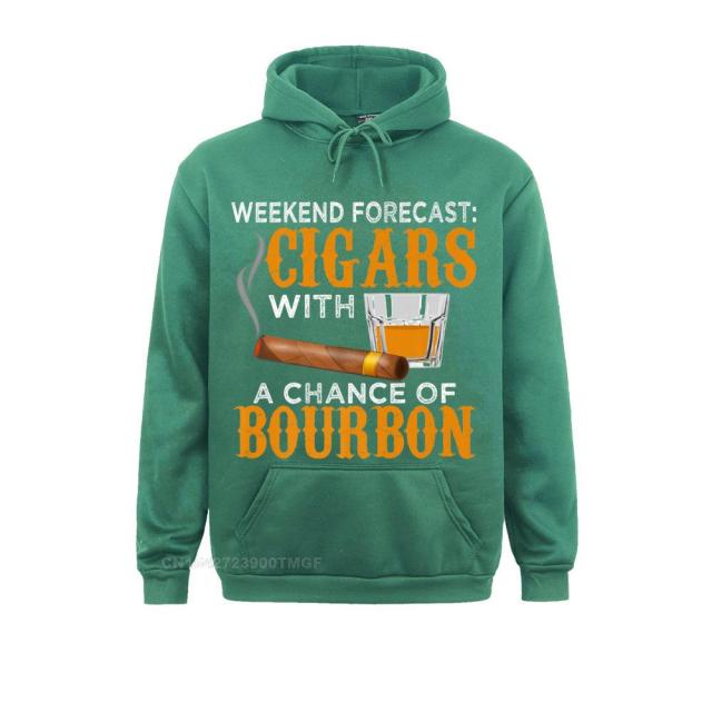 Hoodie Humor "Weekend Forecast: Cigars With A Chance Of Bourbon" Cigar For Men And Women New Arrival Multiple Colors.