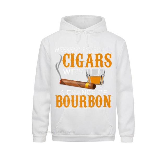 Hoodie Humor "Weekend Forecast: Cigars With A Chance Of Bourbon" Cigar For Men And Women New Arrival Multiple Colors.