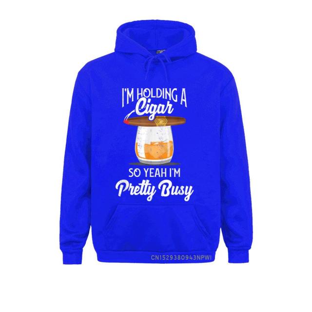 Hoodie Cigar Smoking Pullover Smoking And Drinking Hoodie For Men & Women Sportswear Design.