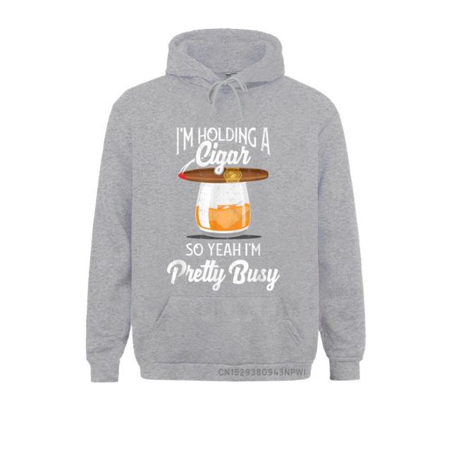 Hoodie Cigar Smoking Pullover Smoking And Drinking Hoodie For Men & Women Sportswear Design.