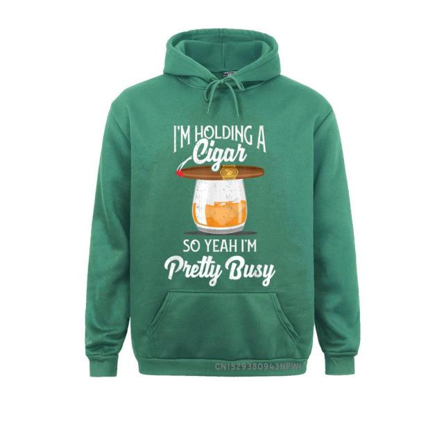 Hoodie Cigar Smoking Pullover Smoking And Drinking Hoodie For Men & Women Sportswear Design.