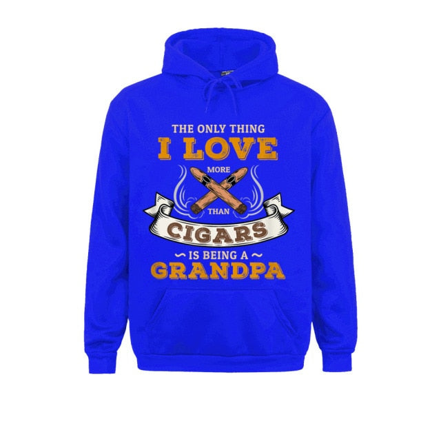 Hoodie Fun Cigar Grandpa Smoke Cigar For Men Long Sleeve Hoodies Mens Sweatshirts Casual Clothes Fashion