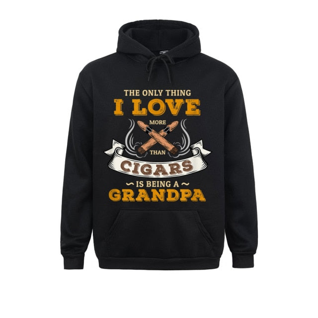 Hoodie Fun Cigar Grandpa Smoke Cigar For Men Long Sleeve Hoodies Mens Sweatshirts Casual Clothes Fashion