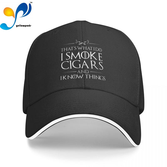 I Smoke Cigars Cap Snapback Hat for Men And Women Multicolor Fits All.