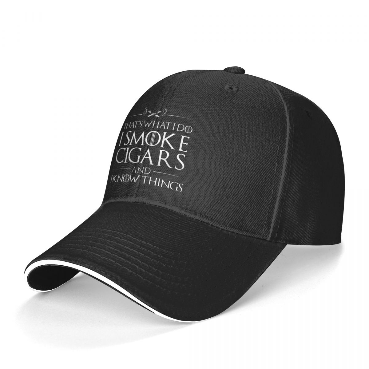 I Smoke Cigars Cap Snapback Hat for Men And Women Multicolor Fits All.