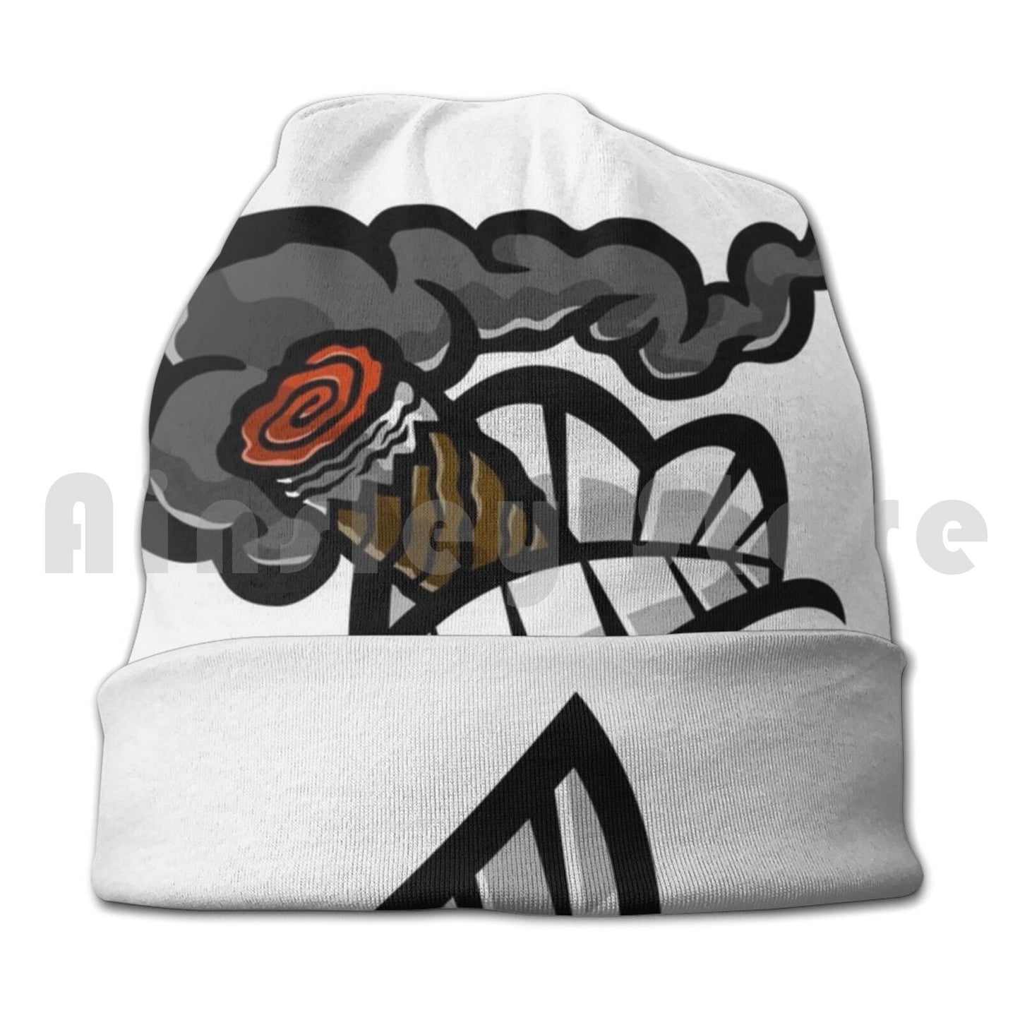 Mouth And Cigar Smoke Designed Beanie Pullover Caps Comfortable Unisex And Multi Sized.