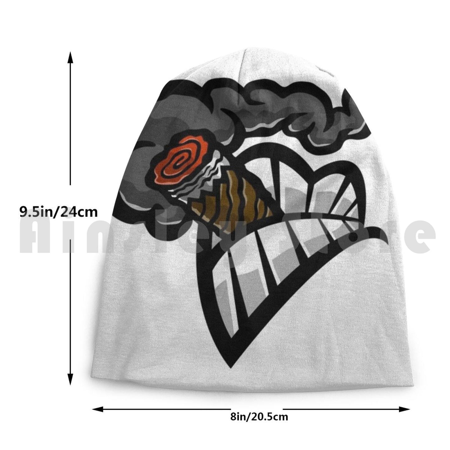 Mouth And Cigar Smoke Designed Beanie Pullover Caps Comfortable Unisex And Multi Sized.