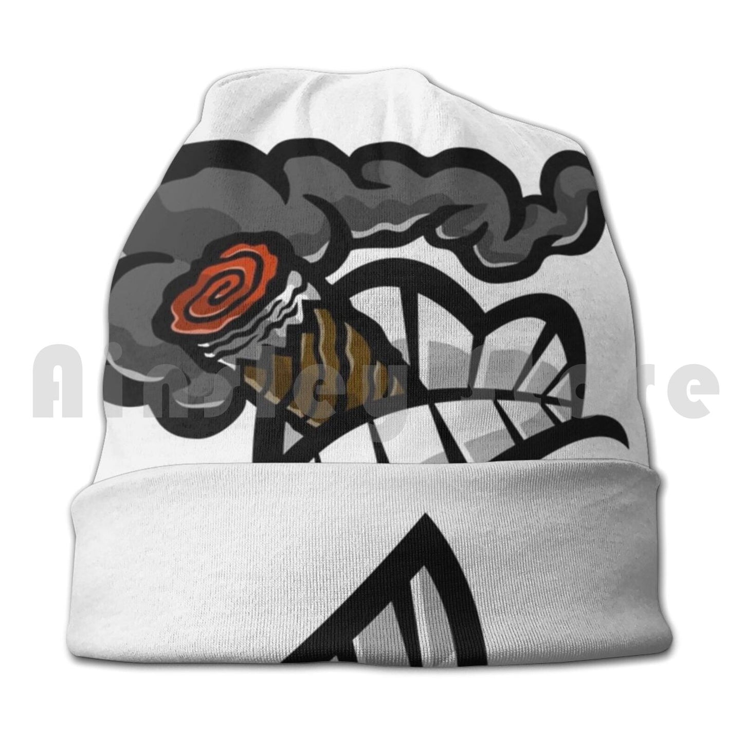 Mouth And Cigar Smoke Designed Beanie Pullover Caps Comfortable Unisex And Multi Sized.